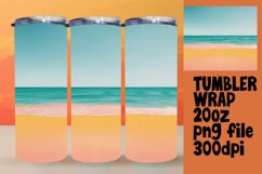 Gradient Design Tumbler Wrap for Sublimation Printing 20oz Product Image 1