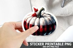 Halloween Pumpkin Sticker| Halloween Sticker PNG Design Product Image 1