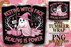 PRESENT OF JOY 20oz TUMBLER WRAP, Ghost Cancer Product Image 1