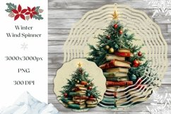 Christmas Tree Wind Spinner Design, Watercolor Christmas PNG Product Image 1