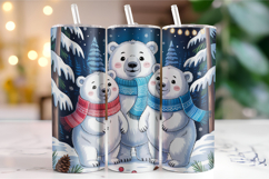 Merry Christmas Beer Tumbler Wrap | Christmas Wrap Product Image 1