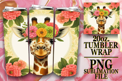 ENCHANTING GIFT 20oz TUMBLER WRAP, Giraffe Product Image 1