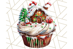 Christmas Cupcake PNG Clipart, Cute Food PNG, Holiday Treat Product Image 2