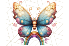 Jewel Toned Butterfly PNG Clipart, Vibrant Butterflies Product Image 2