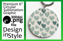 Vibrant Round Design Coaster Artwork , Heart Product Image 1