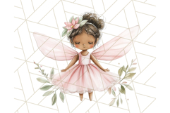 Pastel Pink Fairy Garden Clipart, Enchanted Cottagecore Png Product Image 2