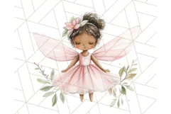Pastel Pink Fairy Garden Clipart, Enchanted Cottagecore Png Product Image 2