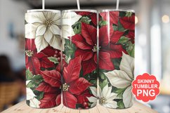 Christmas Flowers Tumbler | Christmas Tumbler Wrap Product Image 1