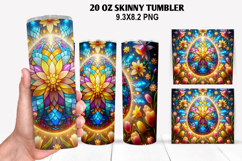 Skinny Tumbler 20oz Wrap Design, Easter Tumbler PNG Design Product Image 1