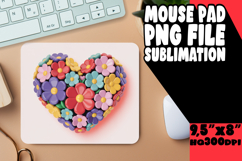 Timeless mouse MAT Playful Design, Flowers Heart Product Image 1