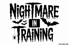 Nightmare in Training Svg | Halloween Svg | Svg Cut Files Product Image 1