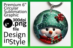 Unique Christmas Winter Theme Round Sublimation Art Product Image 1