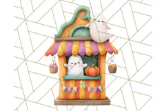 Creepy Carnival Halloween Clipart PNG with Hayride Art Product Image 2