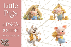 Storybook Piglets Fairy Tale Storybook PNG Clipart Product Image 1