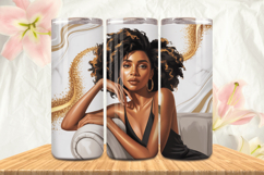 Black Girl Magic Black Woman Positive mind 20oz Tumbler wrap Product Image 1