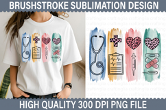 Nurse Brushstroke Sublimation Design - Brushstroke PNG Product Image 1