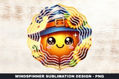Halloween Pumpkin Wind Spinner Sublimation Design Product Image 1