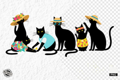 Summer Funny Cats Clipart Product Image 1