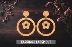 Summer Style Laser Cut Earrings SVG File Product Image 1