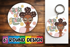 Bright Moments Round Design PNG, Praying Woman Product Image 1