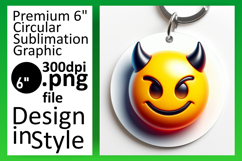 Trendy Round Design for Keychains , 3D Emoji Product Image 1