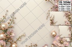 Pearl-Draped Blossom Haven: Digital Backdrop Product Image 1