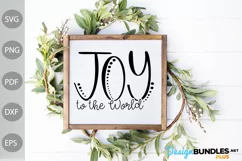 Joy To The World SVG Design / Christian Quote SVG Cut File Product Image 2