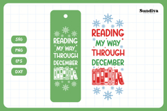 Christmas Bookmark Saying SVG For Book Lovers - December Product Image 3