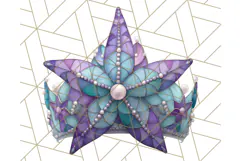 Stained Glass Sea Creatures PNG Clipart, Ocean Fantasy Product Image 2