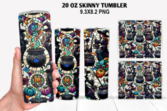 Halloween Skinny Tumbler 20oz Wrap Design, Halloween Tumbler Product Image 1