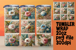 Sublimation Ready 20oz Tumbler , Patchwork Product Image 1