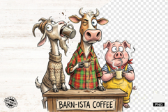 Whimsical Animal Drink Coffee - Whimsical Animals Clipart Product Image 1