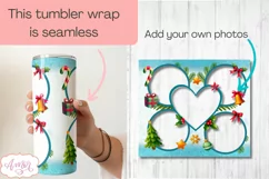 Christmas Photo tumbler wrap for sublimation 20oz Product Image 2