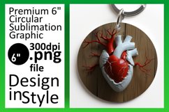 Keychain Serenade: 3D Heart Wall Artistry Product Image 1