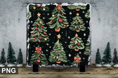 Christmas Tree Square Sublimation Slate Design Product Image 1