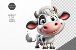 Animals clipart, Cow clipart, Farm clipart Product Image 1