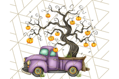 Halloween Cottagecore Truck PNG Clipart, Fall Style Clip Art Product Image 2