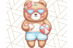 Summer Cookie Character PNG, Cute Beach Clipart Tropical Png Product Image 2