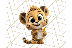 Cute Safari Animal Clipart with Jungle Accessories Png Product Image 2