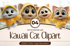 Cozy Hoodie Kittens Clipart Sublimation PNG Product Image 1