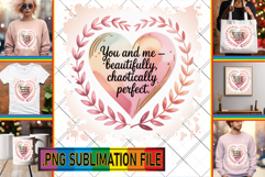 Cozy TSHIRT Sublimation Art PNG, Heart Quote Product Image 1