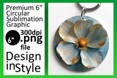 Radiant Petals: Sublimated Round Designs PNG Product Image 1