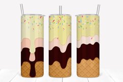 Vanilla Creamy 20oz Skinny Tumbler Sublimation Product Image 1