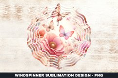 Flowers Wind Spinner Sublimation Design Product Image 1
