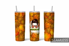 Basketball Dad Tumbler | Sublimation | Taper | Straight Product Image 1
