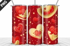 Red Plaid Tumbler Design | Valentine's Day Tumbler Wrap Product Image 5