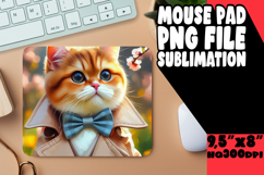 Cozy MOUSE MAT Creative Sublimation, Cute Cat Product Image 1