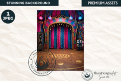 Horrific Carnival Backdrop Creepy Circus Halloween Product Image 1