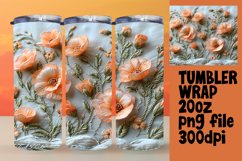 Spring 3D Embroidered Flower Tumbler Wrap - Floral Magic Product Image 1