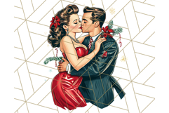 Vintage Glamorous Christmas Party Clipart PNG, Holiday Png Product Image 2